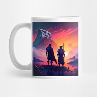 Valheim Vikings Watching the Sunset Mug